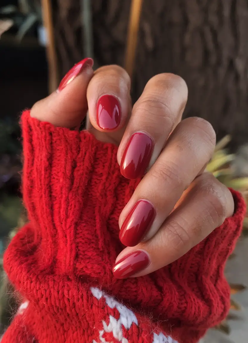 red summer nails that pop in 2025 Soft Crimson for Everyday Summer Chic