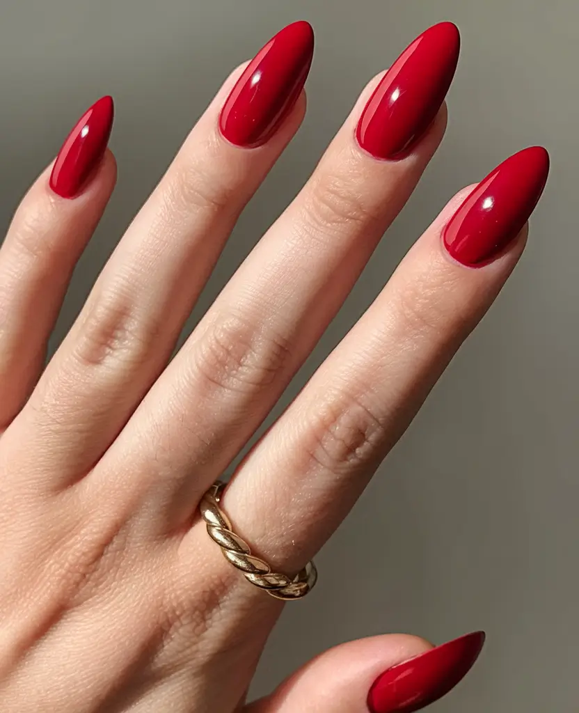 red summer nails that pop in 2025 Classic True Red Elegance