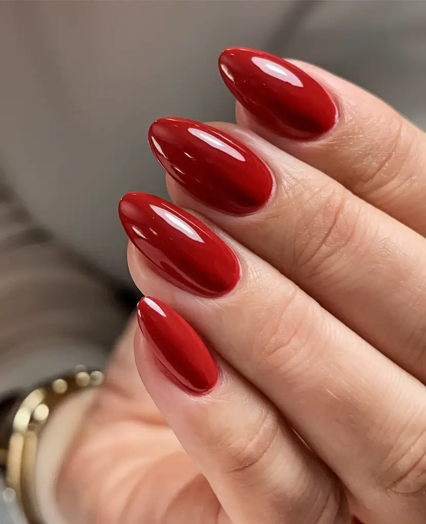 red summer nails that pop in 2025 Rich Garnet Shine for Everyday Sophistication