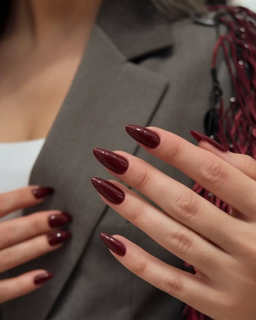 red summer nails that pop in 2025 High-Gloss Crimson Sophistication