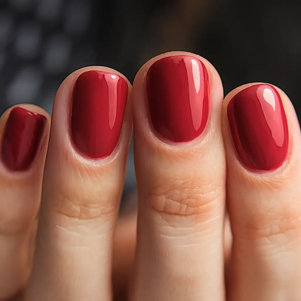 red summer nails that pop in 2025 Cherry Red Chic on Short Nails