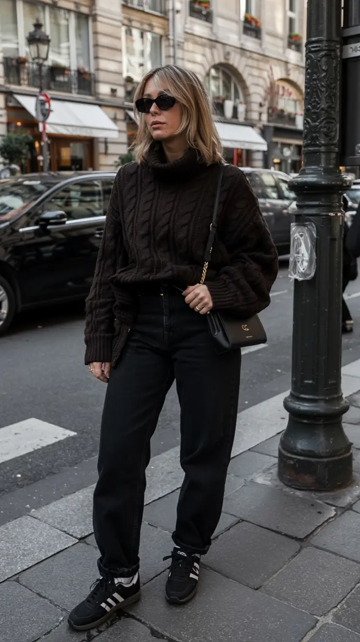 simple casual fall outfits ideas 2025 Parisian Dark Chocolate Energy