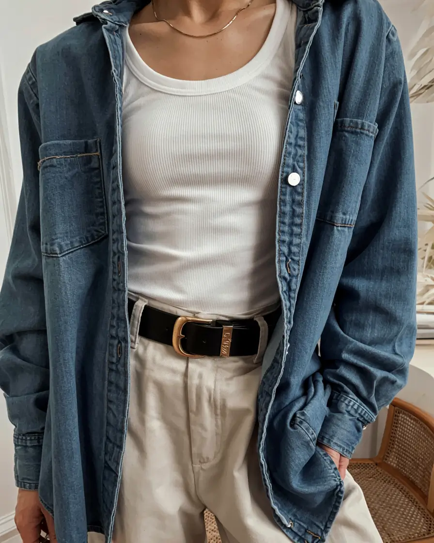 simple casual fall outfits ideas 2025 Denim-on-Denim, Reinvented