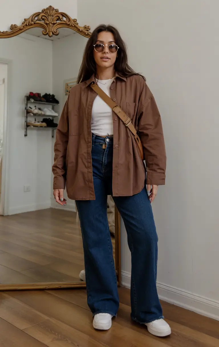 simple casual fall outfits ideas 2025 Laidback ’70s Vibes With Modern Denim