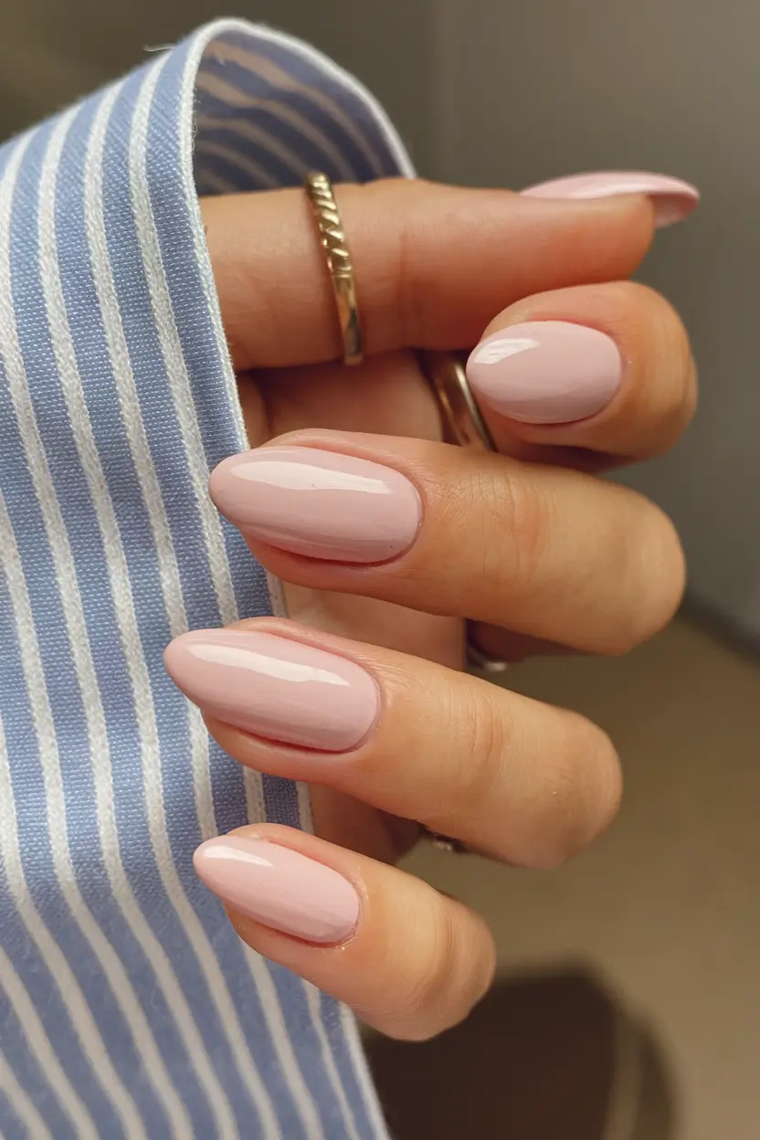 simple summer nail looks for 2025 Pink Porcelain Perfection: The Everyday Luxe