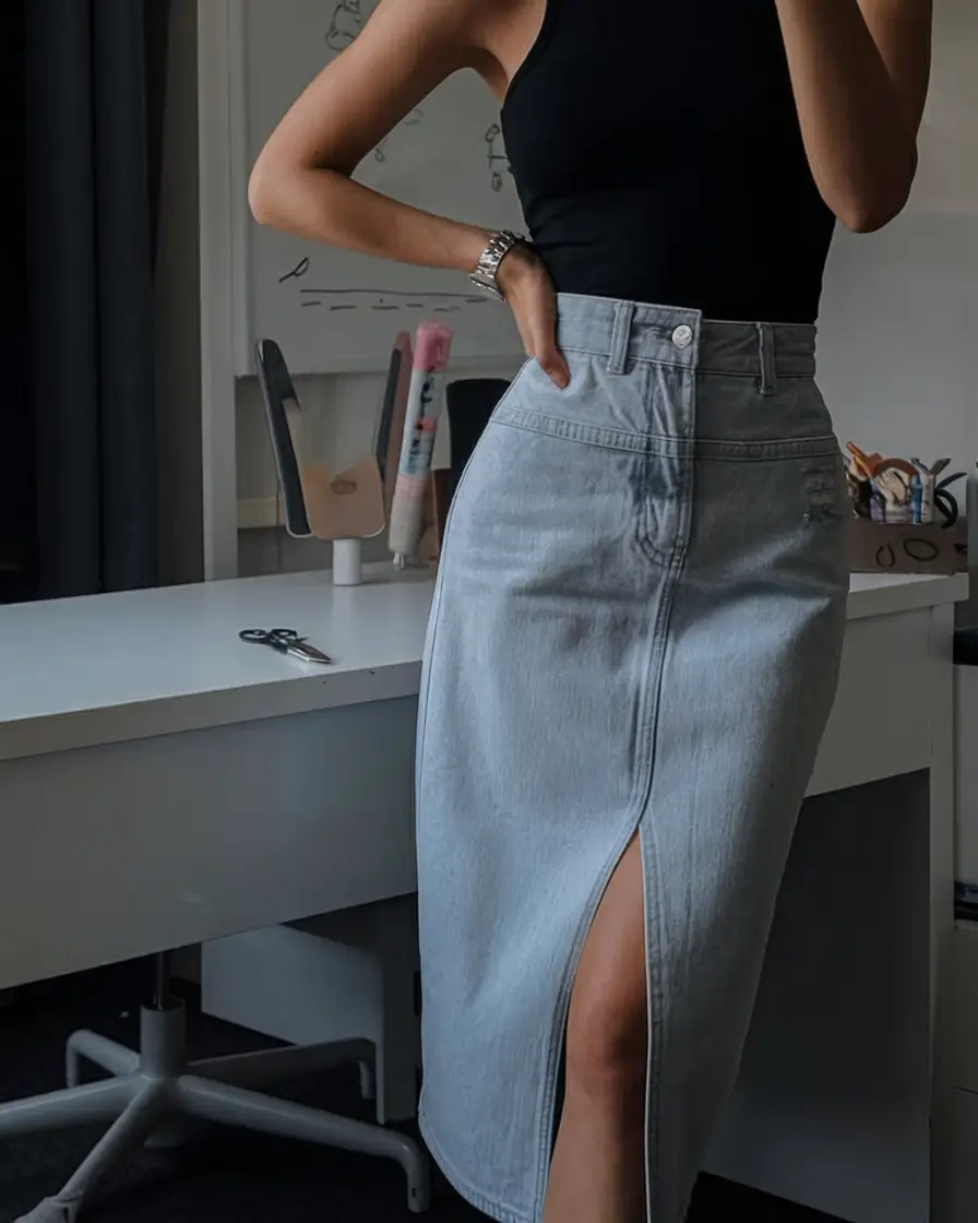 stylish july 2025 outfits to wear all month Modern Denim Pencil with an Edge