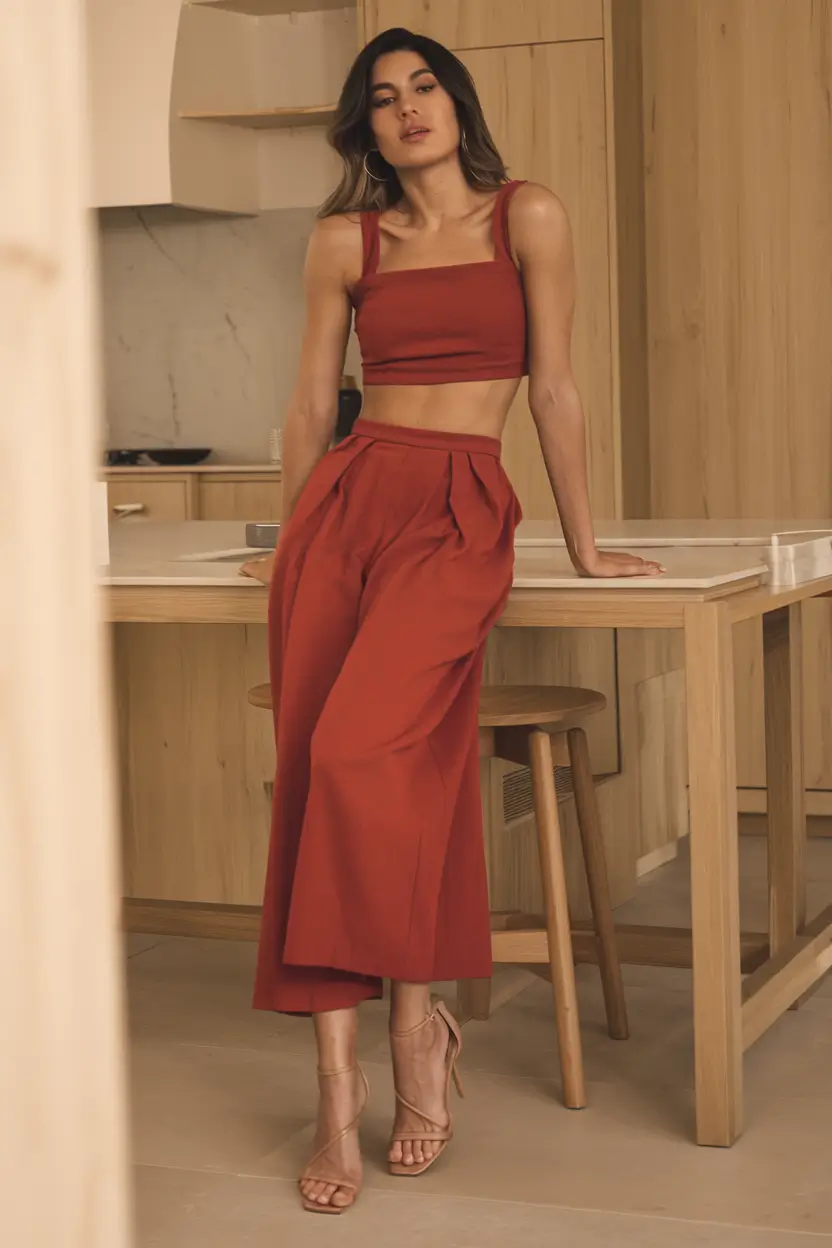 stylish july 2025 outfits to wear all month Spicy Monochrome Two-Piece