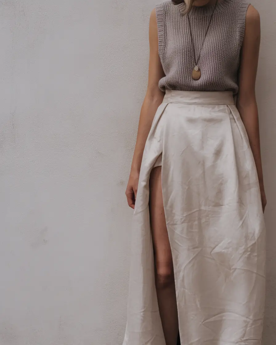 stylish july 2025 outfits to wear all month Textured Neutrals with a Thigh-High Twist