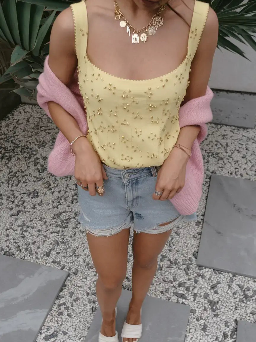 stylish july 2025 outfits to wear all month Sunny Yellow & Denim for Playful Charm