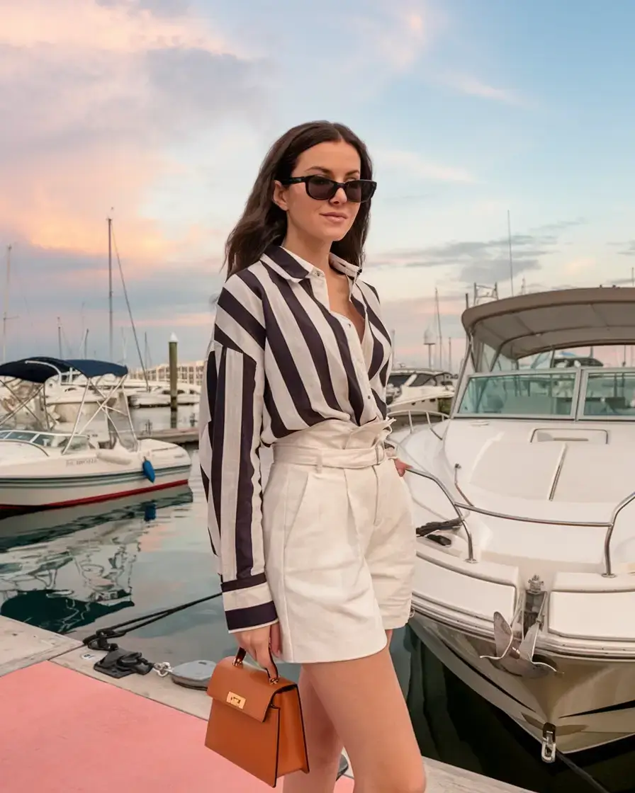 stylish july 2025 outfits to wear all month Yacht Club Cool with Nautical Stripes
