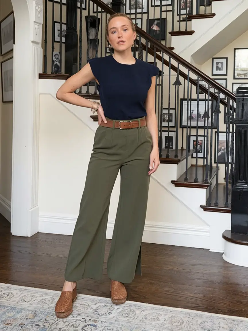 summer to fall transition outfits ideas 2025+Preppy Neutral with a Hint of Academia