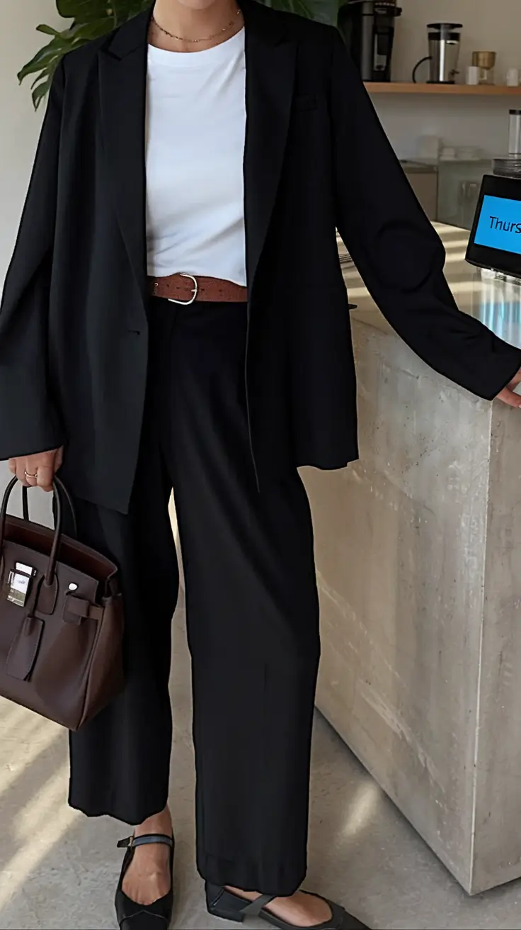 trendy fall outfits for women over 40 - ideas 2025 Relaxed Power in a Suit-Inspired Look