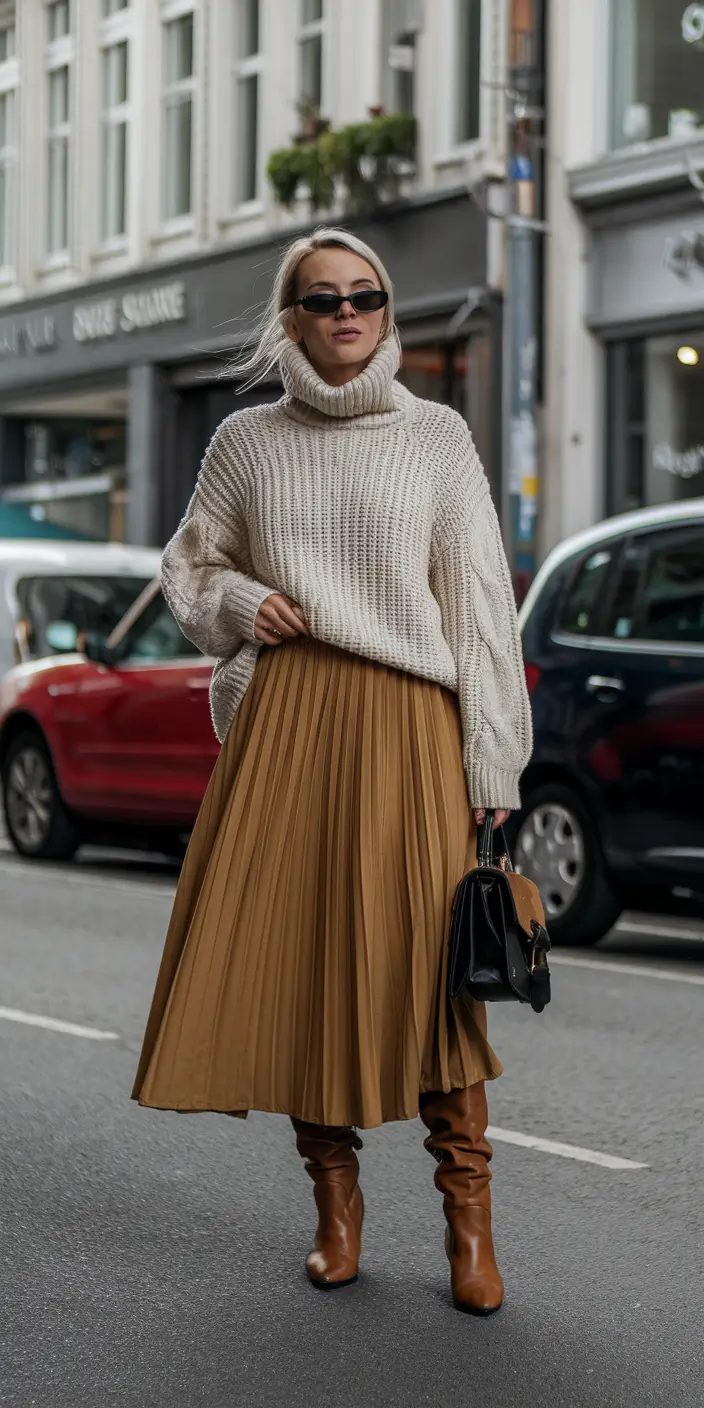 trendy fall outfits for women over 40 - ideas 2025 Effortless Cream and Espresso Layers