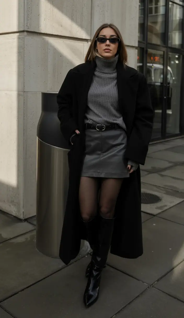 trendy fall outfits ideas 2025 City Sleek With a Tough-Girl Edge