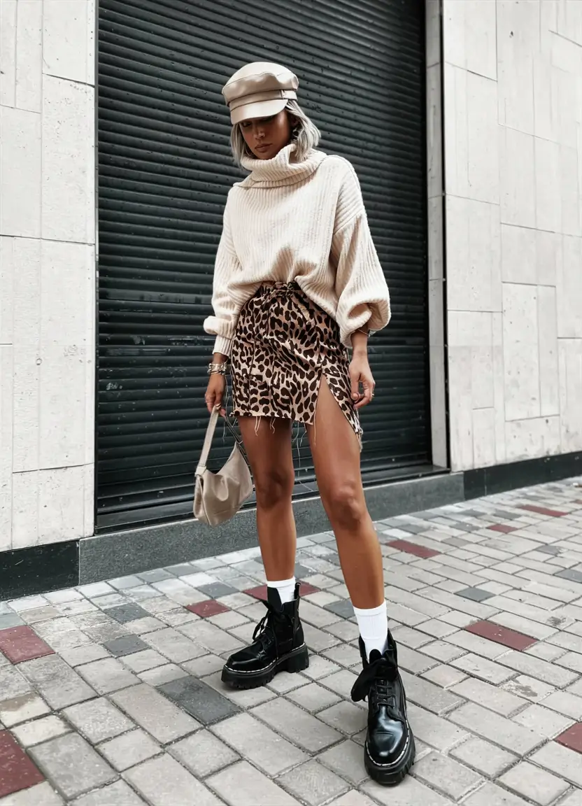 trendy fall outfits ideas 2025 Cozy Neutrals Meet Wild Energy