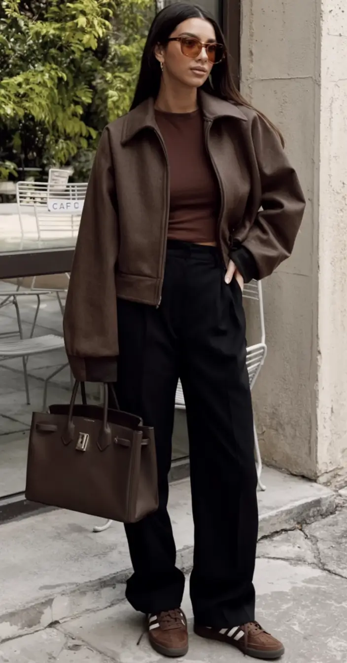 trendy fall outfits ideas 2025 Espresso Tones and Tailored Calm