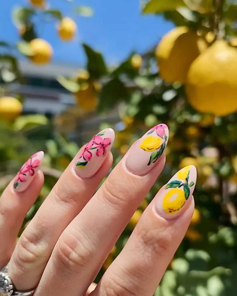 vacation nails you need for summer 2025 Amalfi Garden
