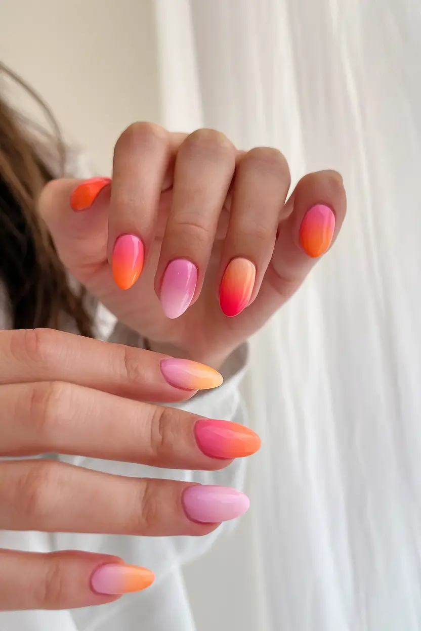 vacation nails you need for summer 2025 Neon Sorbet