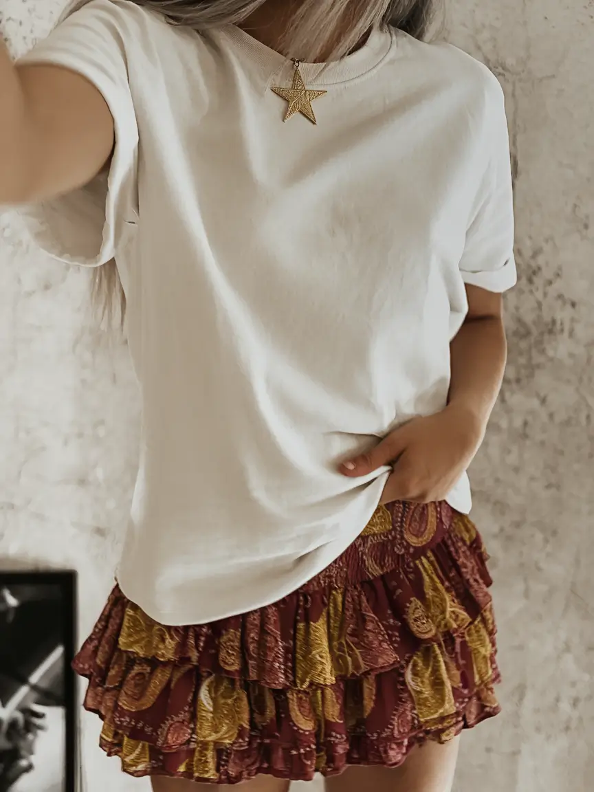 your dream wardrobe guide for july 2025 Boho Prints Meet Minimalist Tops