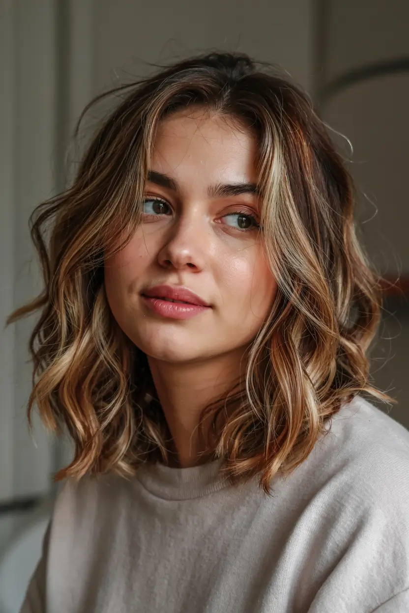 autumn haircuts ideas 2025 Soft Bob With Sun-Kissed Highlights
