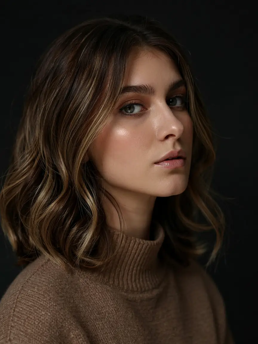 autumn haircuts ideas 2025 Glossy Brunette Bob