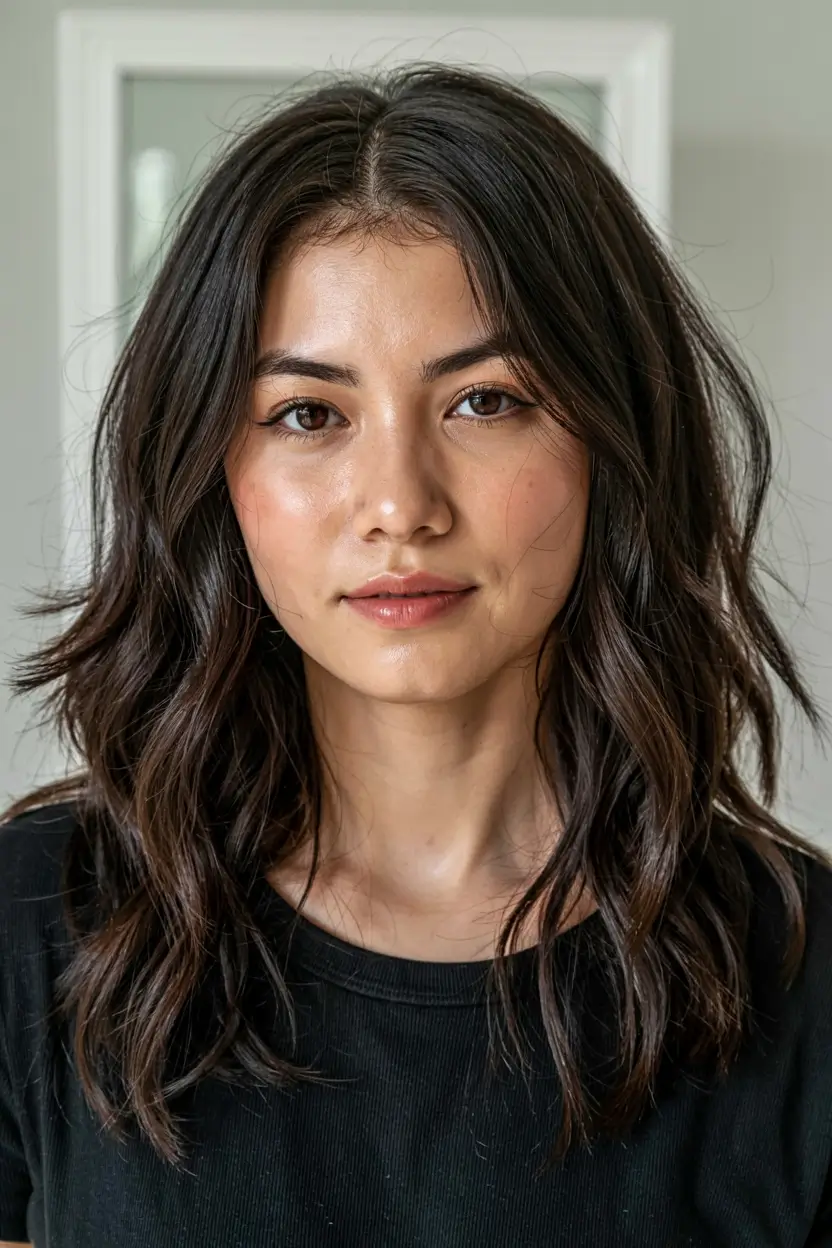 autumn haircuts ideas 2025 Dark Chocolate Layers