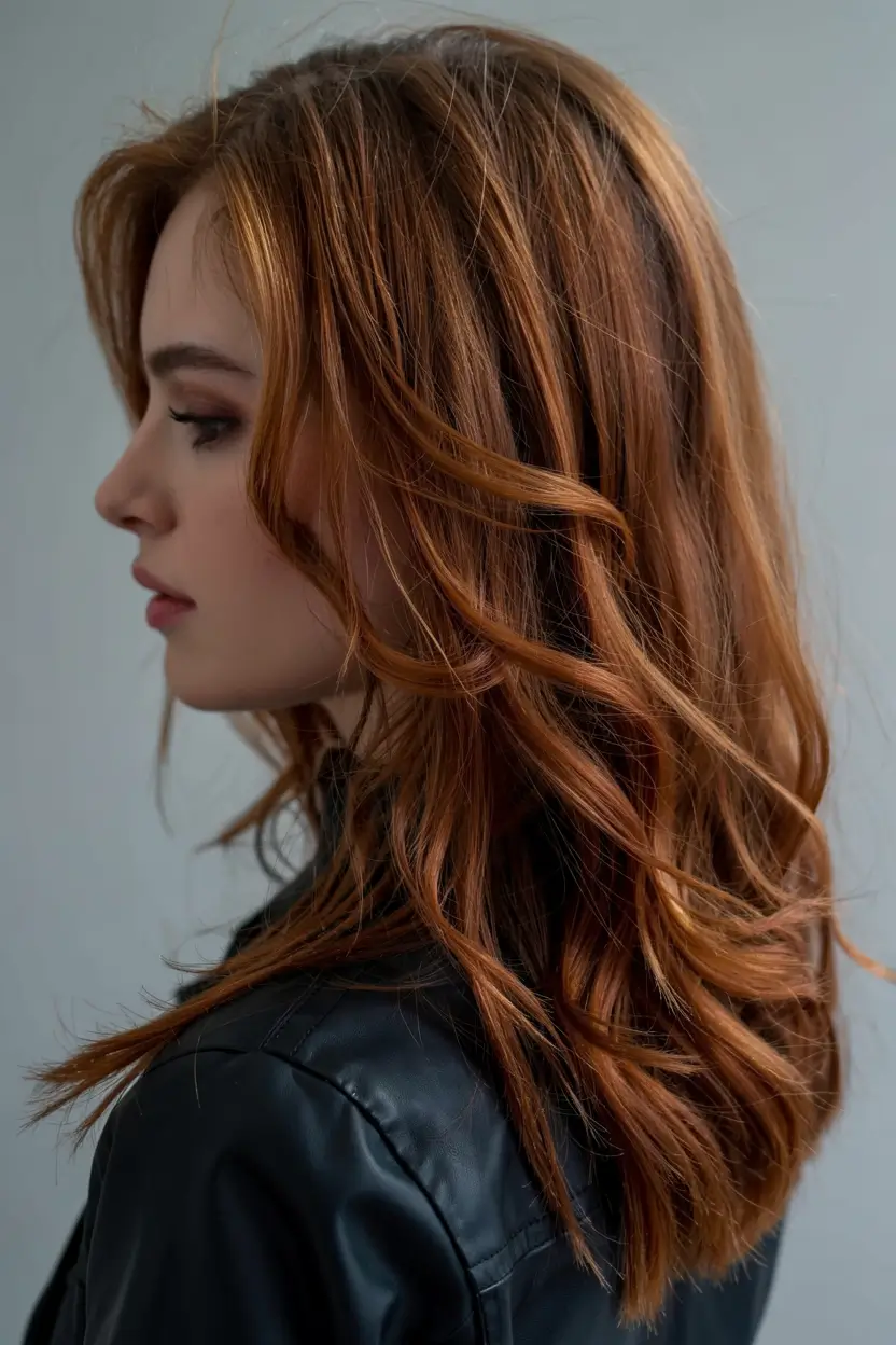 autumn haircuts ideas 2025 Spiced Copper Layers
