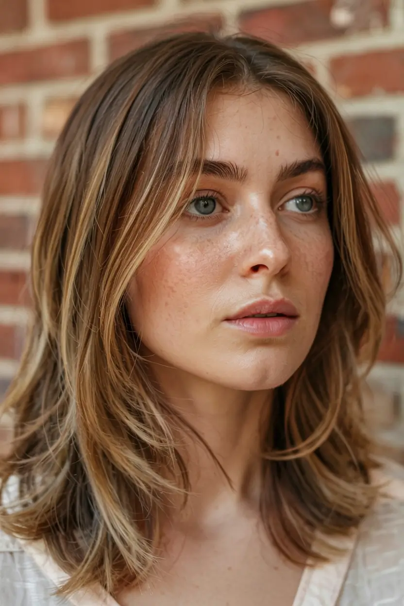 autumn haircuts ideas 2025 Feathered Mid-Length Glow