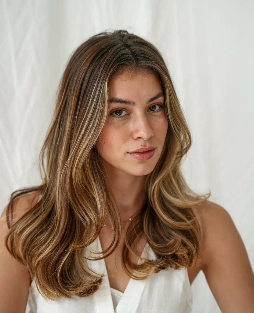 best fall hair colors for cool skin tones 2025+Airy Mocha Blonde with Blended Contour