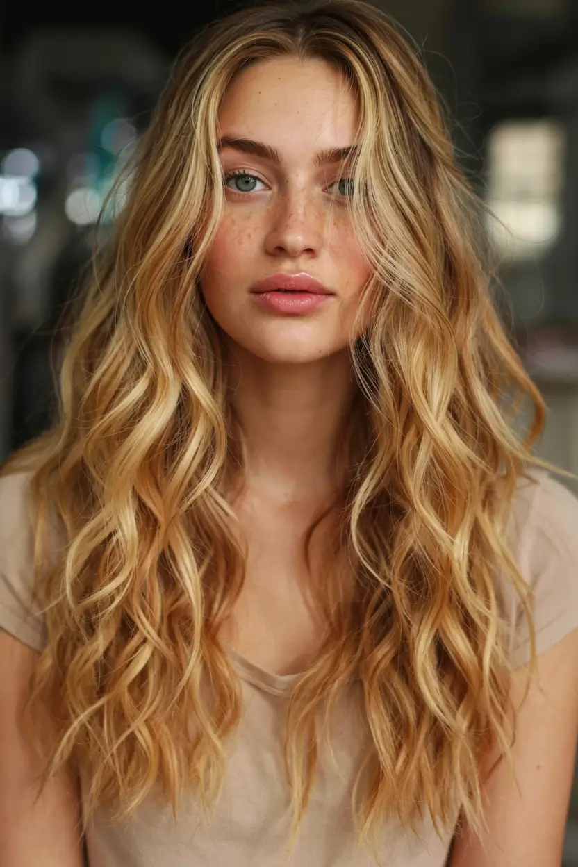 best fall hair colors for cool skin tones 2025+Golden Oyster Soft Curls