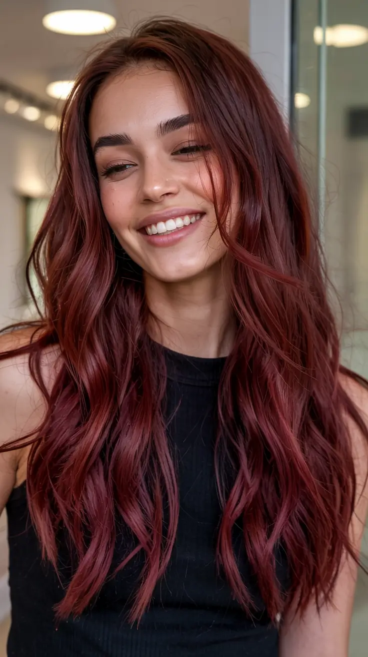 best fall hair colors for cool skin tones 2025+Mulled Wine Red with Cool Depth