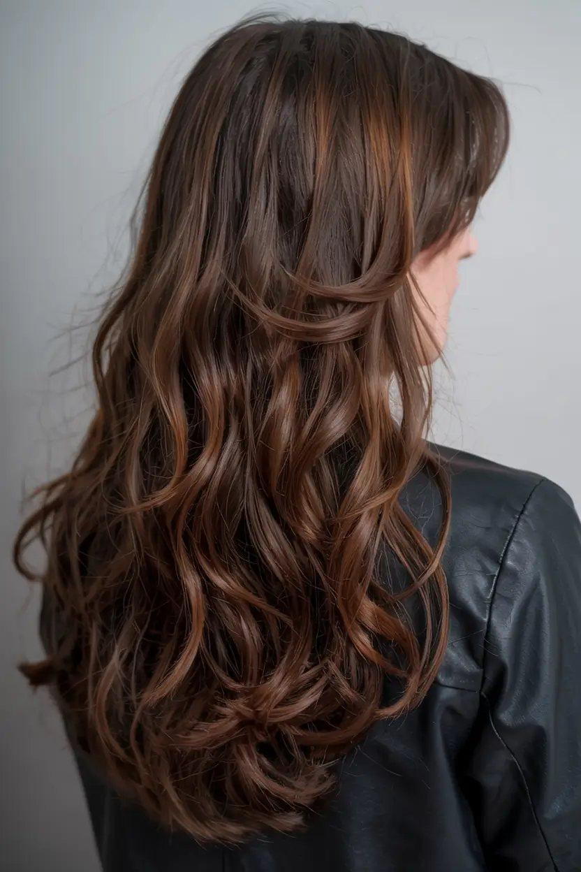 best fall hair colors for warm skin tones 2025+Hazelnut Waves with Cinnamon Underlights