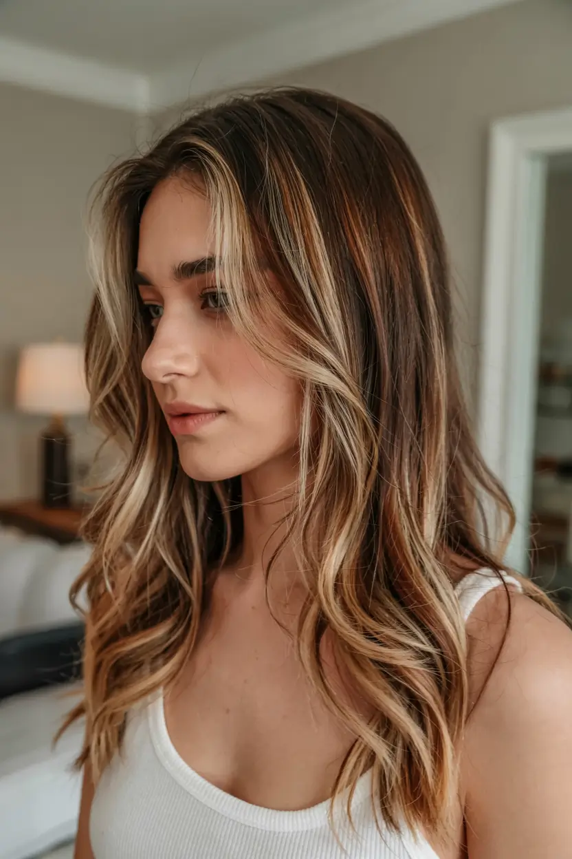 best fall hair colors for warm skin tones 2025+Soft Cinnamon Chestnut Layers
