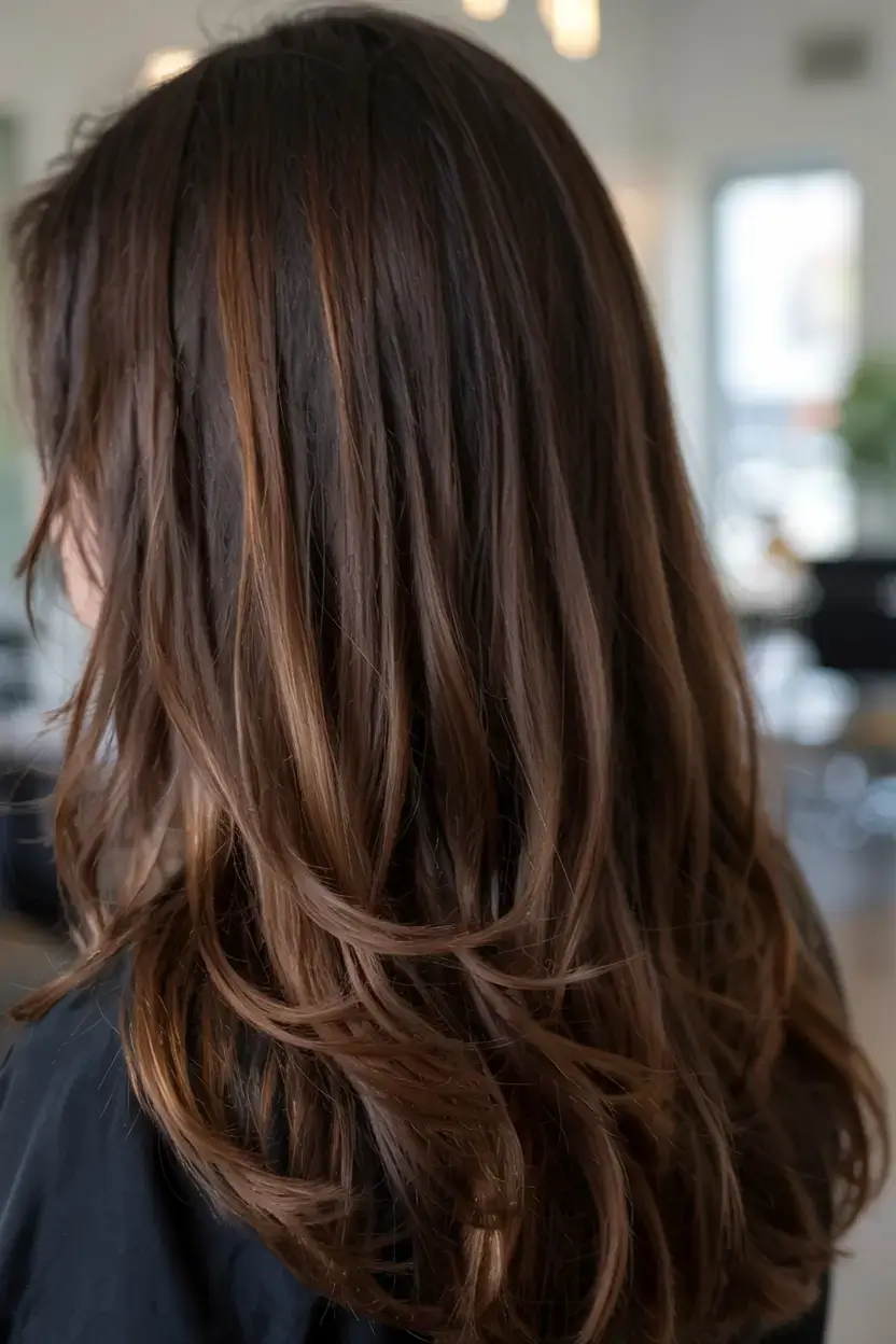 best fall hair colors for warm skin tones 2025+Chestnut Layers with Cinnamon Flare