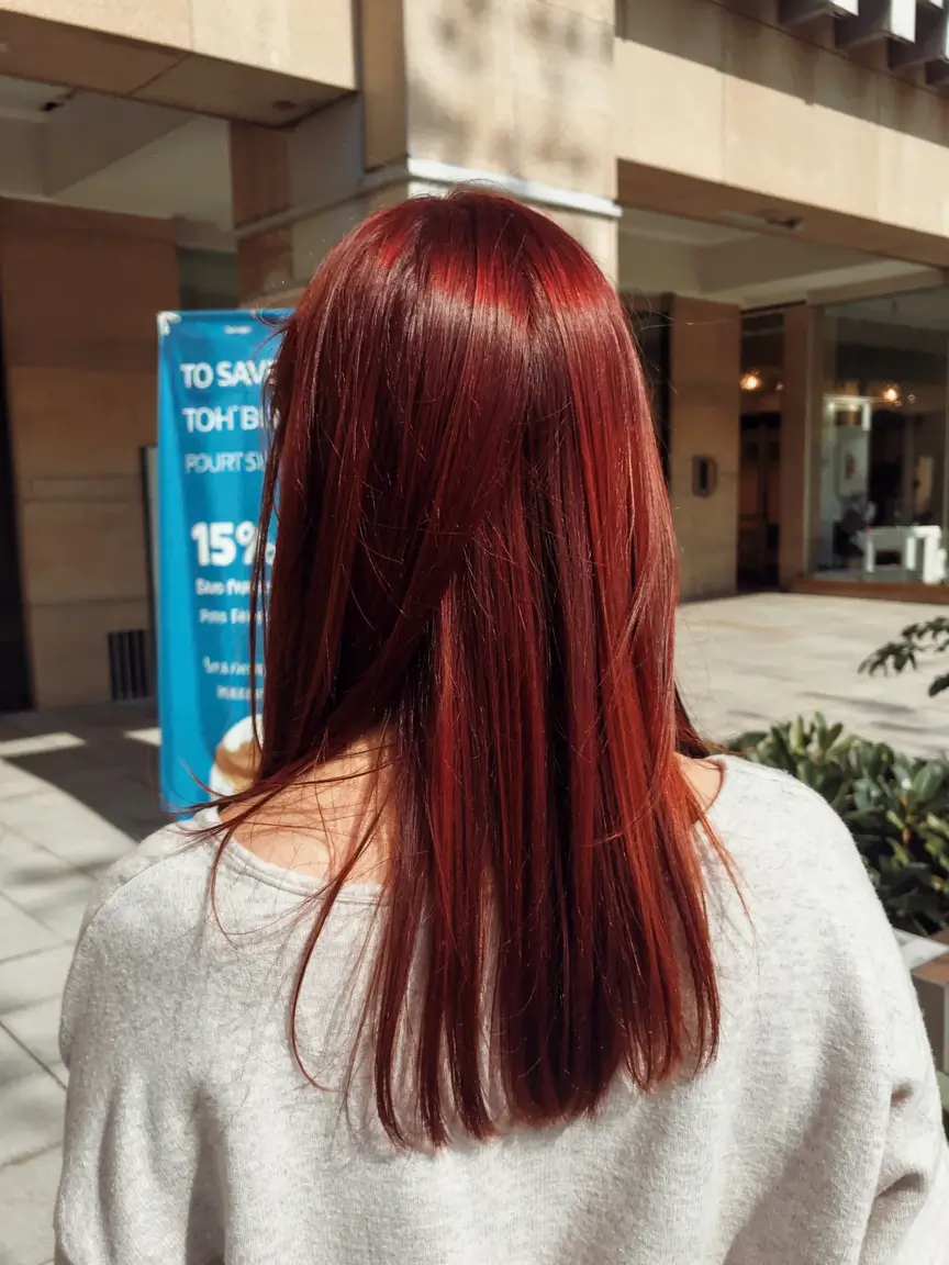 burgundy autumn fall hair colors ideas 2025+Vivid Cherry Burgundy With Street Style Energy