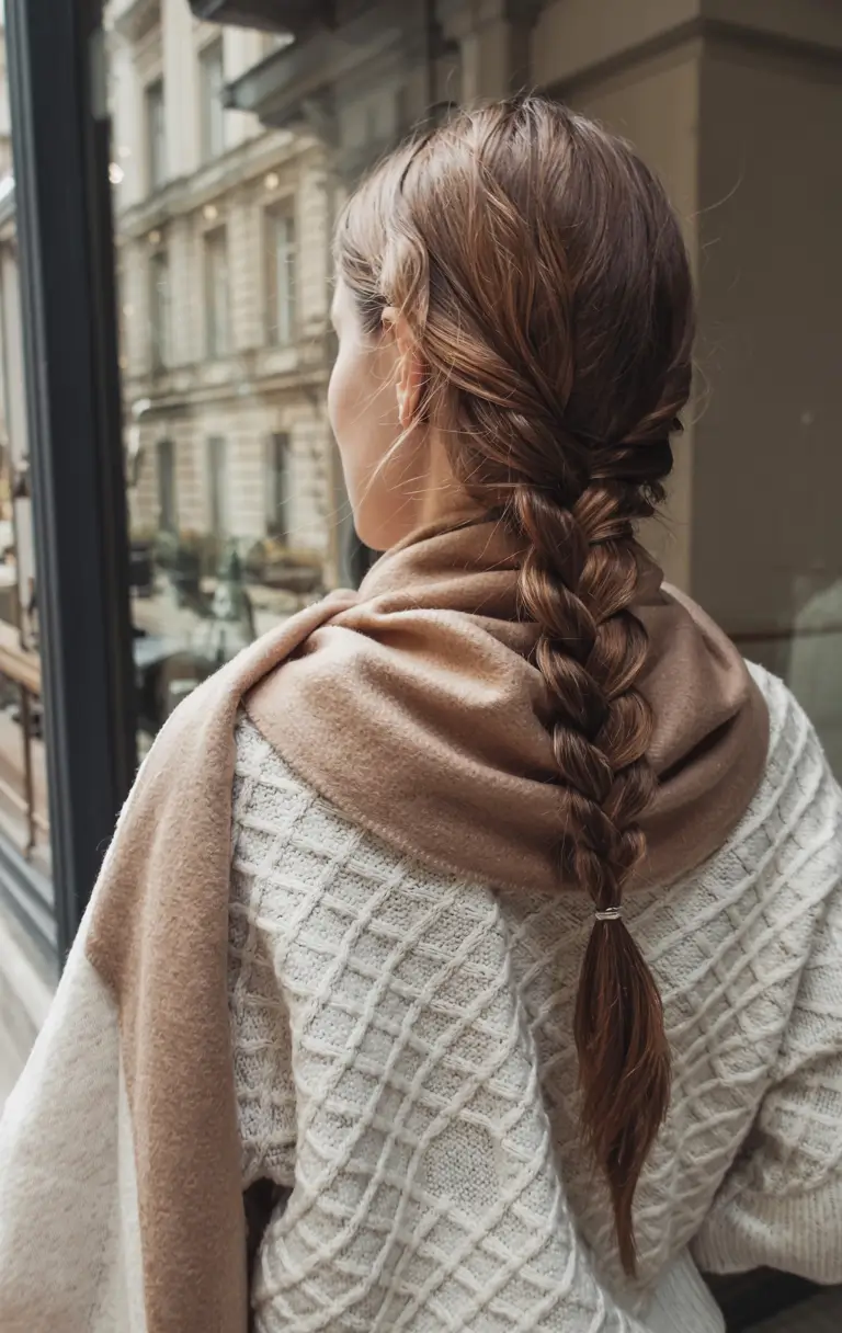 cute fall hairstyles ideas 2025 Classic French Braid