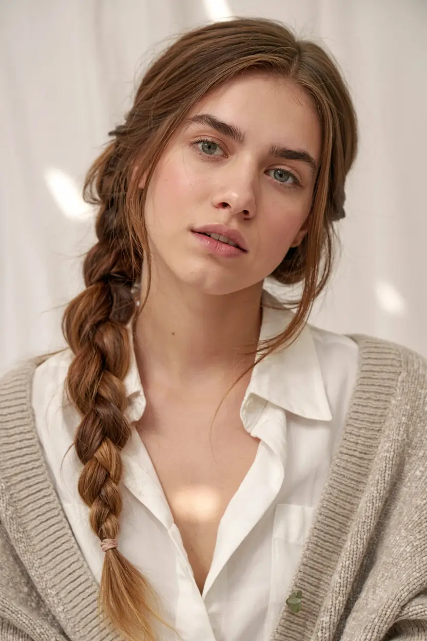 cute fall hairstyles ideas 2025 Relaxed Side Braid