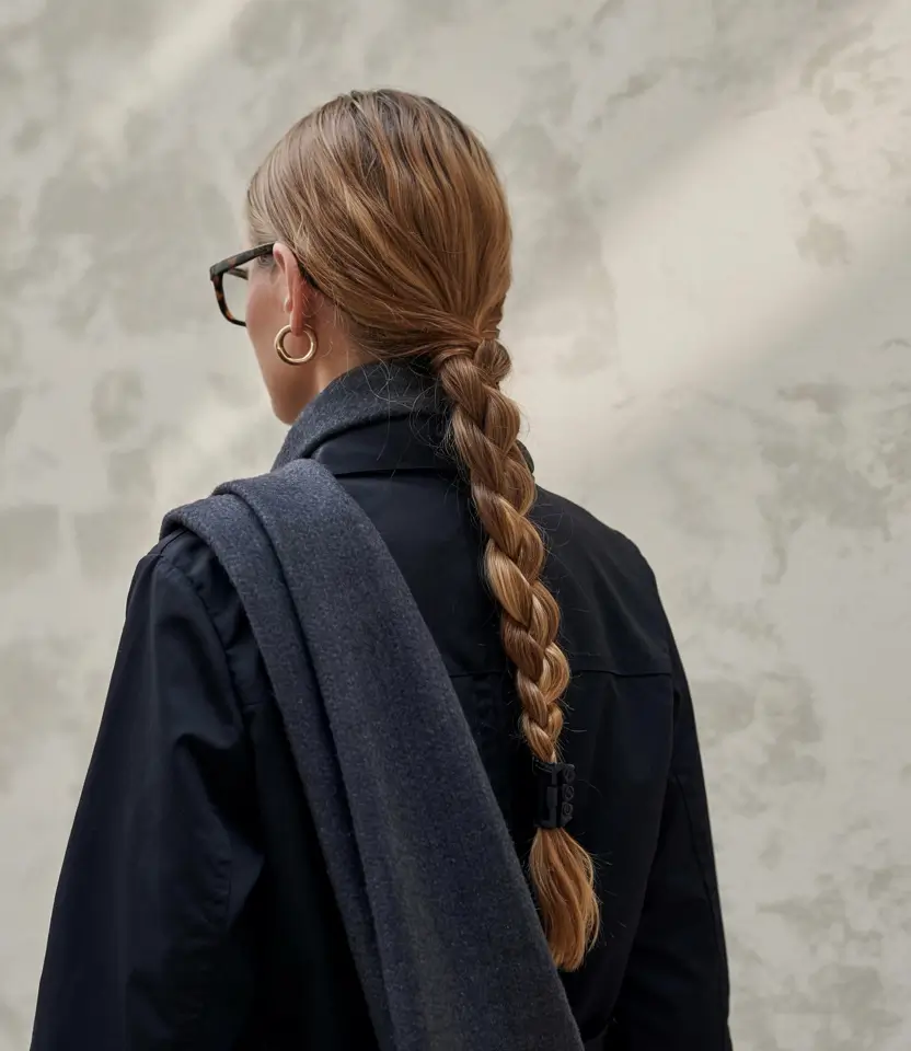 cute fall hairstyles ideas 2025 Sleek Low Braid