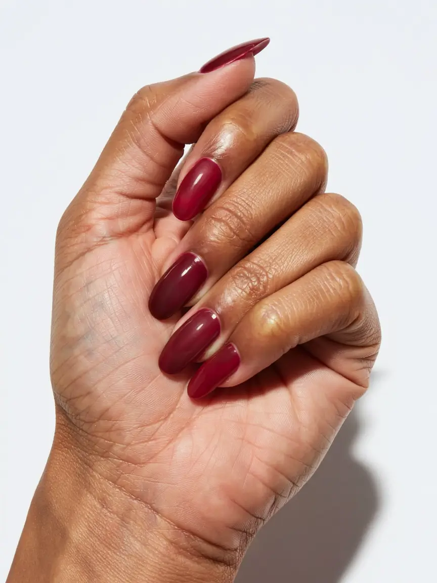early fall nail colors ideas 2025 Black Cherry Fade