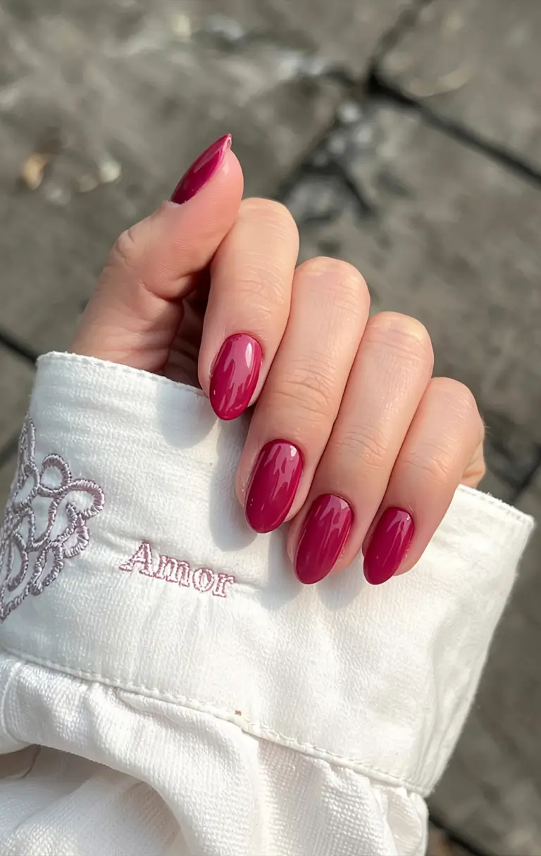early fall nail colors ideas 2025 Berry-Infused Radiance