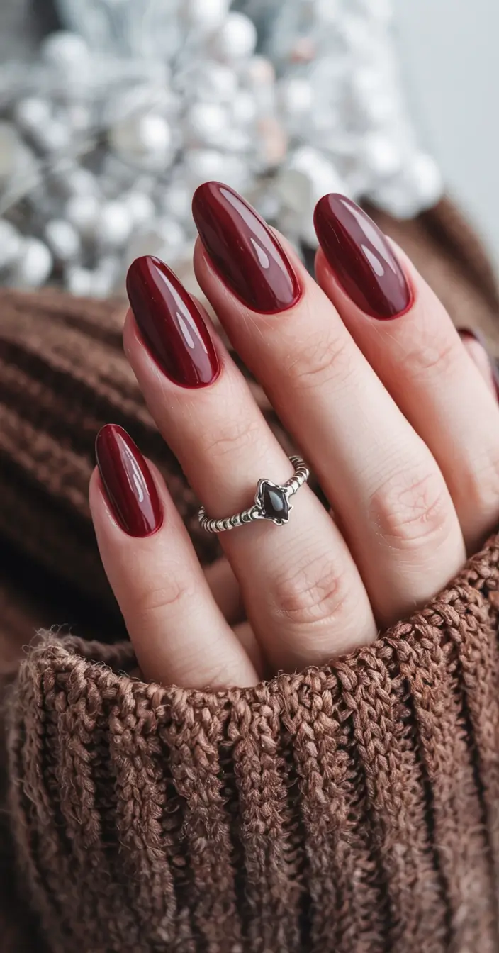 early fall nail colors ideas 2025 Classic Merlot Depth