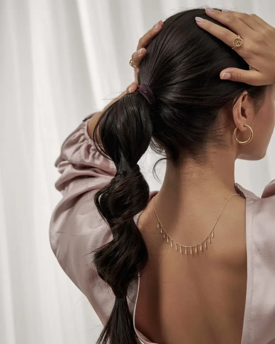 easy fall hairstyles ideas 2025 Bubble Ponytail Elegance