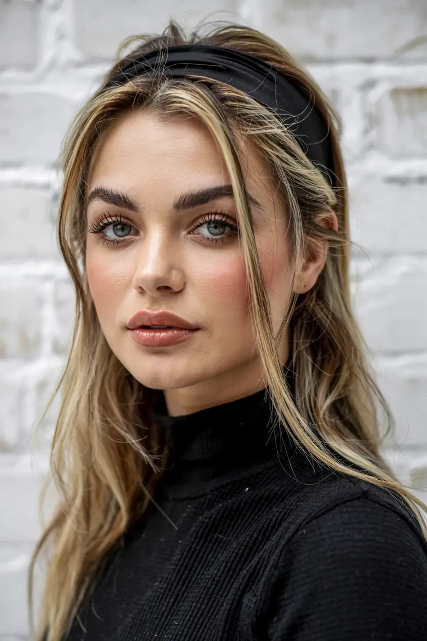 easy fall hairstyles ideas 2025 Undone Waves with a Headband