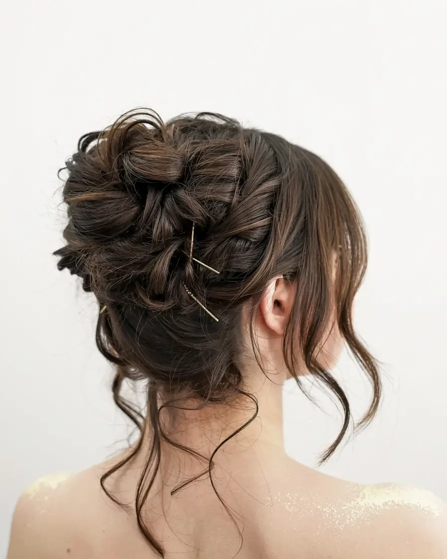 easy fall hairstyles ideas 2025 Romantic Textured Updo