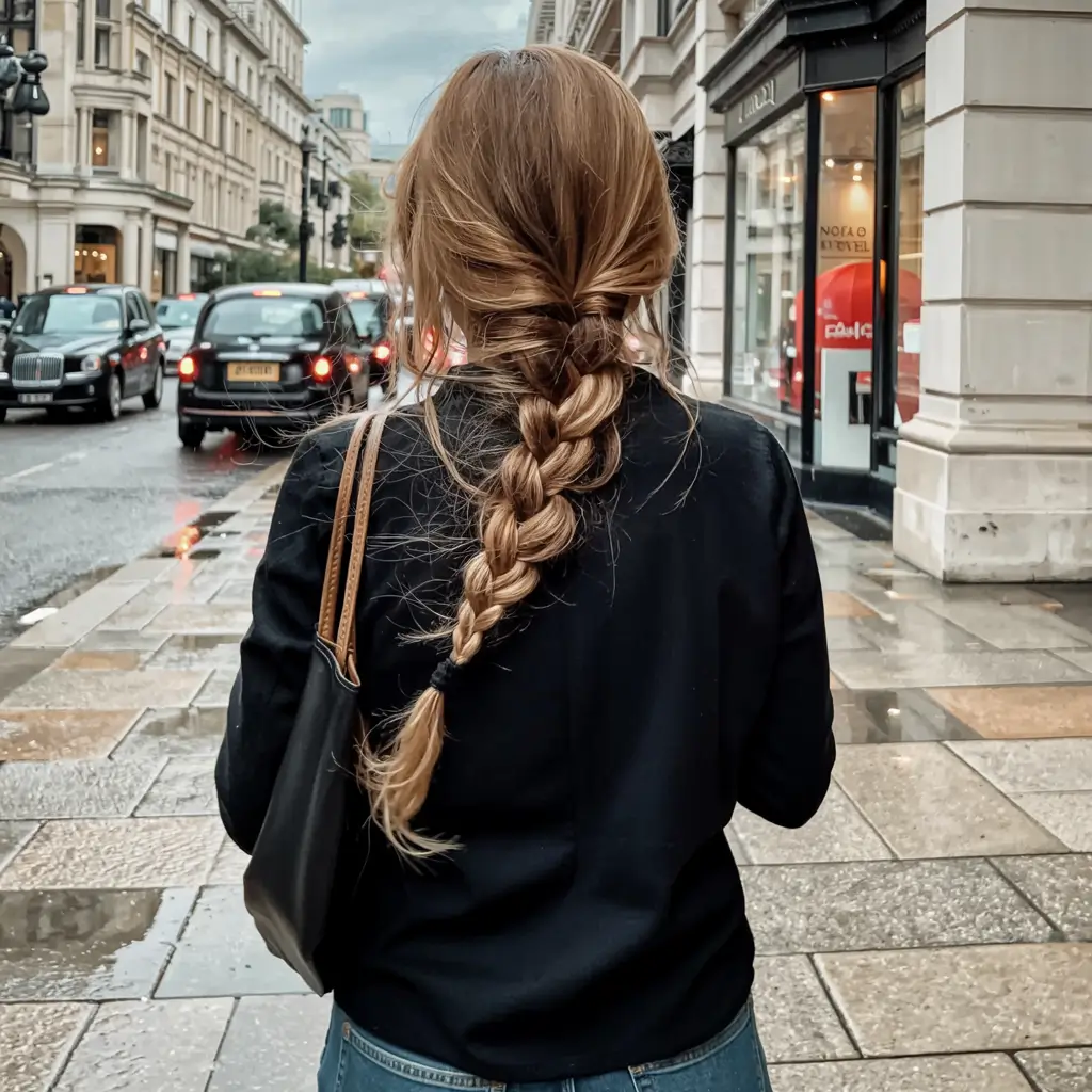 easy fall hairstyles ideas 2025 Loose Braided Low Pony