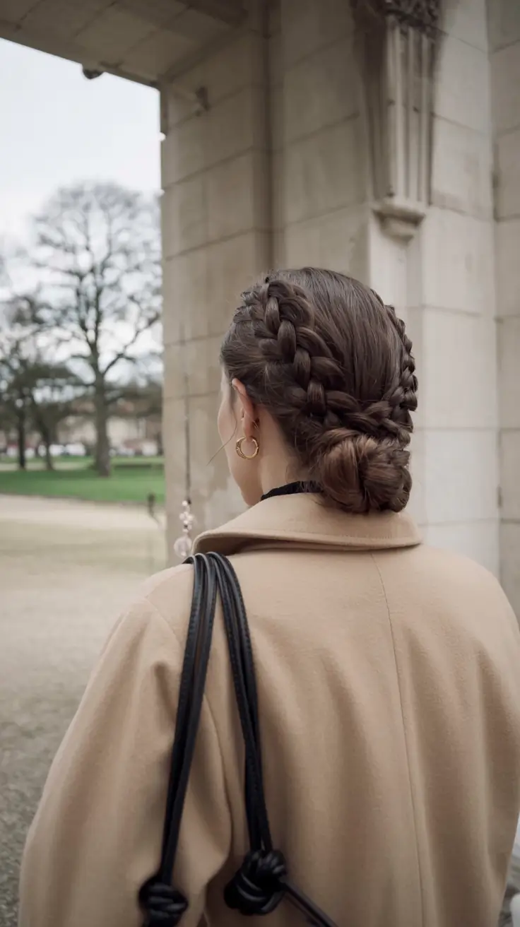 easy fall hairstyles ideas 2025 Elegant Braided Low Bun