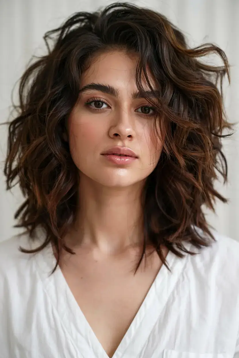 fall 2025 haircuts for plus size women Undone Volume with Multi-Layered Texture