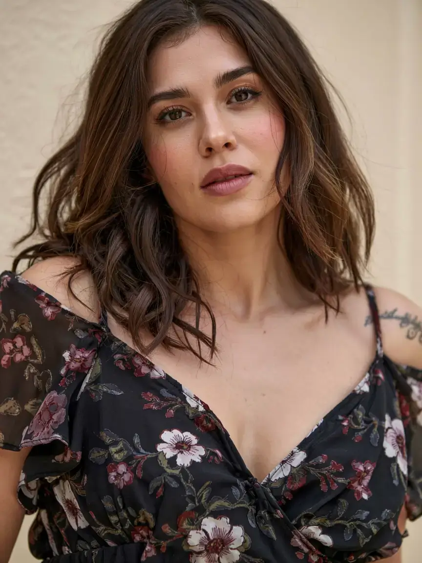 fall 2025 haircuts for plus size women Casual Waves with Deep Layers and Minimal Styling