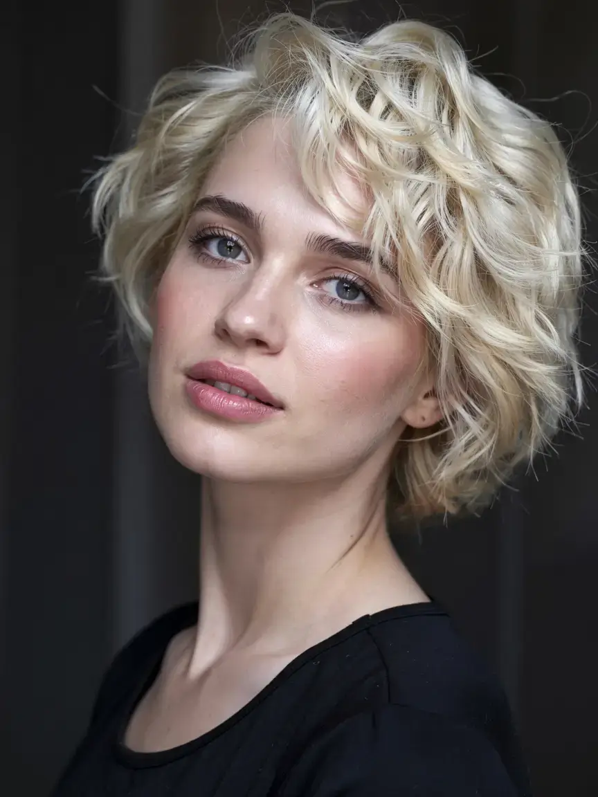 fall 2025 haircuts for women over 50 Airy Platinum Waves with Layered Shape
