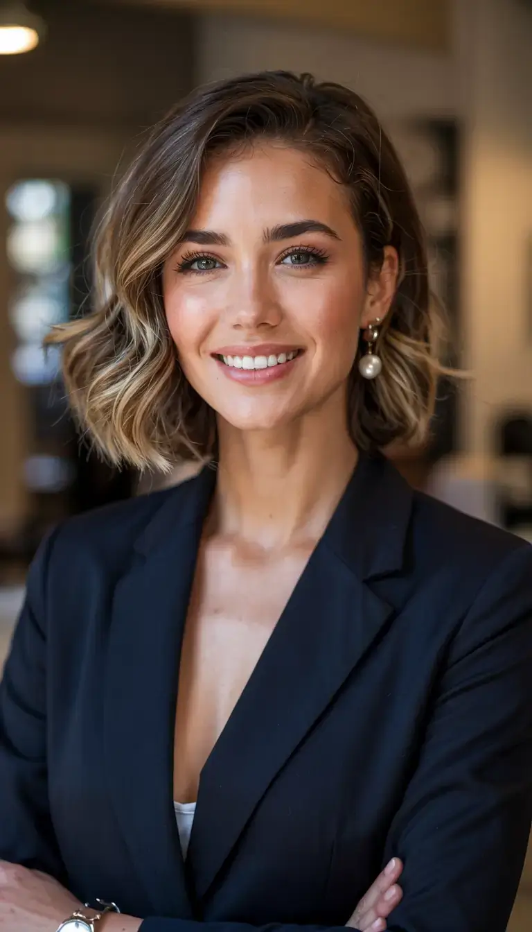 fall 2025 haircuts for women over 50 Soft Sculpted Bob with Elegant Wave